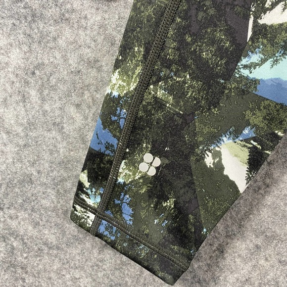 Sweaty Betty Leggings Small Green Floral Super Sculpt High Rise Workout - Picture 7 of 16